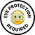 Eye Protection Required with Emoji Circular - Floor Sign