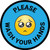 Please Wash Your Hands with Emoji Blue Circular - Floor Sign