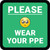 Please Wear Your PPE with Emoji Green Square - Floor Sign
