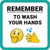 Remember to Wash Your Hands with Emojis Square - Floor Sign