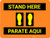 Stand Here/Parate Aqui - Floor Sign