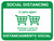 Social Distancing - 2 carts - Green - Bilingual - Floor Sign