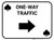 One Way Traffic Right Arrow Black Spades - Rectangle Casino - Floor Sign
