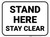 Stand Here Stay Clear Rectangle - Floor Sign