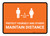 Protect Yourself And Others Maintain Distance with Icon Orange Landscape - Floor Sign