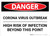 Danger: Corona Virus Outbreak Risk Of Infection Landscape - Wall Sign