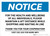 Notice: For Health and Wellbeing Maintain 6FT Distance ANSI Landscape - Wall Sign