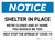 Notice: Shelter in Place We are Closed at Home ANSI Landscape - Wall Sign
