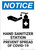 Notice: Hand Sanitizer Station COVID-19 ANSI Portrait - Wall Sign