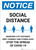 Notice: Stay 6FT Apart Stop the Spread ANSI Portrait - Wall Sign