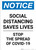 Notice: Social Distancing Saves Lives Stop COVID-19 ANSI Portrait - Wall Sign