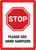 Stop: Please Use Hand Sanitizer - Wall Sign
