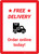 Free Delivery: Order Online Today! - Wall Sign