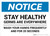 Notice: Stay Healthy - Germs are Everywhere/Wash Your Hands Landscape - Wall Sign