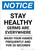 Notice: Stay Healthy - Germs Are Everywhere/Wash Your Hands Portrait - Wall Sign