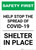 Safety First: Help Stop The Spread Of Covid-19 - Shelter in Place Portrait - Wall Sign