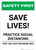 Safety First: Save Lives! Practice Social Distancing Portrait - Wall Sign
