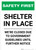 Safety First: Shelter In Place - We Are Closed Due To Government Guidelines Portrait - Wall Sign