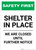 Safety First: Shelter In Place - We Are Closed Until Further Notice Portrait - Wall Sign