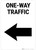 One-Way Traffic Left Arrow Portrait - Wall Sign