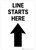 Line Starts Here Up Arrow Portrait - Wall Sign