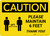 Caution: Please Maintain 6 Feet with Icon Landscape - Wall Sign