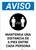 Notice: Please Maintain A Distance Of 6 Feet Spanish with Icon Portrait - Wall Sign