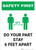 Safety First: Do Your Part Stay 6 Feet Apart with Icon Portrait - Wall Sign