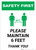 Safety First: Please Maintain 6 Feet with Icon Portrait - Wall Sign