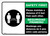 Safety First: Please Maintain A Distance Of 6 Feet Bilingual with Icon Landscape - Wall Sign