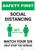Safety First: Social Distancing Watch Your Six with Icon Portrait - Wall Sign