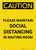 Caution: Please Maintain Social Distancing in Waiting Room Portrait - Wall Sign