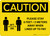 Caution: Please Stay 6ft Away When Lined Up To Pay with Icon Landscape - Wall Sign