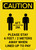 Caution: Please Stay 6ft Away When Lined Up To Pay with Icon Portrait - Wall Sign