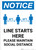 Notice: Line Starts Here Maintain Social Distancing with Icon Portrait - Wall Sign