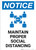 Notice: Maintain Proper Social Distancing with Icon Portrait - Wall Sign
