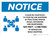 Notice: Please Be Courteous Social Distancing with Icon Landscape - Wall Sign