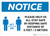 Notice: Please Help Us All Stay Safe By Keeping 2m Distance with Icon Landscape - Wall Sign