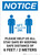 Notice: Please Help Us All Stay Safe By Keeping 2m Distance with Icon Portrait - Wall Sign
