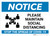 Notice: Please Maintain Social Distancing in Waiting Room Landscape - Wall Sign