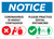 Notice: Please Practice Social Distancing with Icons Landscape - Wall Sign