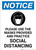 Notice: Please Use the Masks Provided and Practice Social Distancing with Icon Portrait - Wall Sign