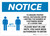 Notice: Social Distancing Limited Customers Authorized with Icon Landscape - Wall Sign