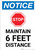 Notice: Stop Maintain 6ft Distance with Icon Portrait - Wall Sign