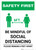 Safety First: Be Mindful of Social Distancing with Icon Portrait - Wall Sign