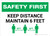 Safety First: Keep Distance Maintain 6ft with Icon Landscape - Wall Sign