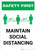 Safety First: Maintain Social Distancing with Icon Portrait - Wall Sign