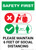 Safety First: Please Maintain 6 Feet of Social Distancing with Icons Portrait - Wall Sign