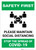 Safety First: Please Maintain Social Distancing Stop the Spread with Icon Portrait - Wall Sign