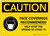 Caution: Face Coverings Recommended COVID-19 with Icon Landscape - Wall Sign